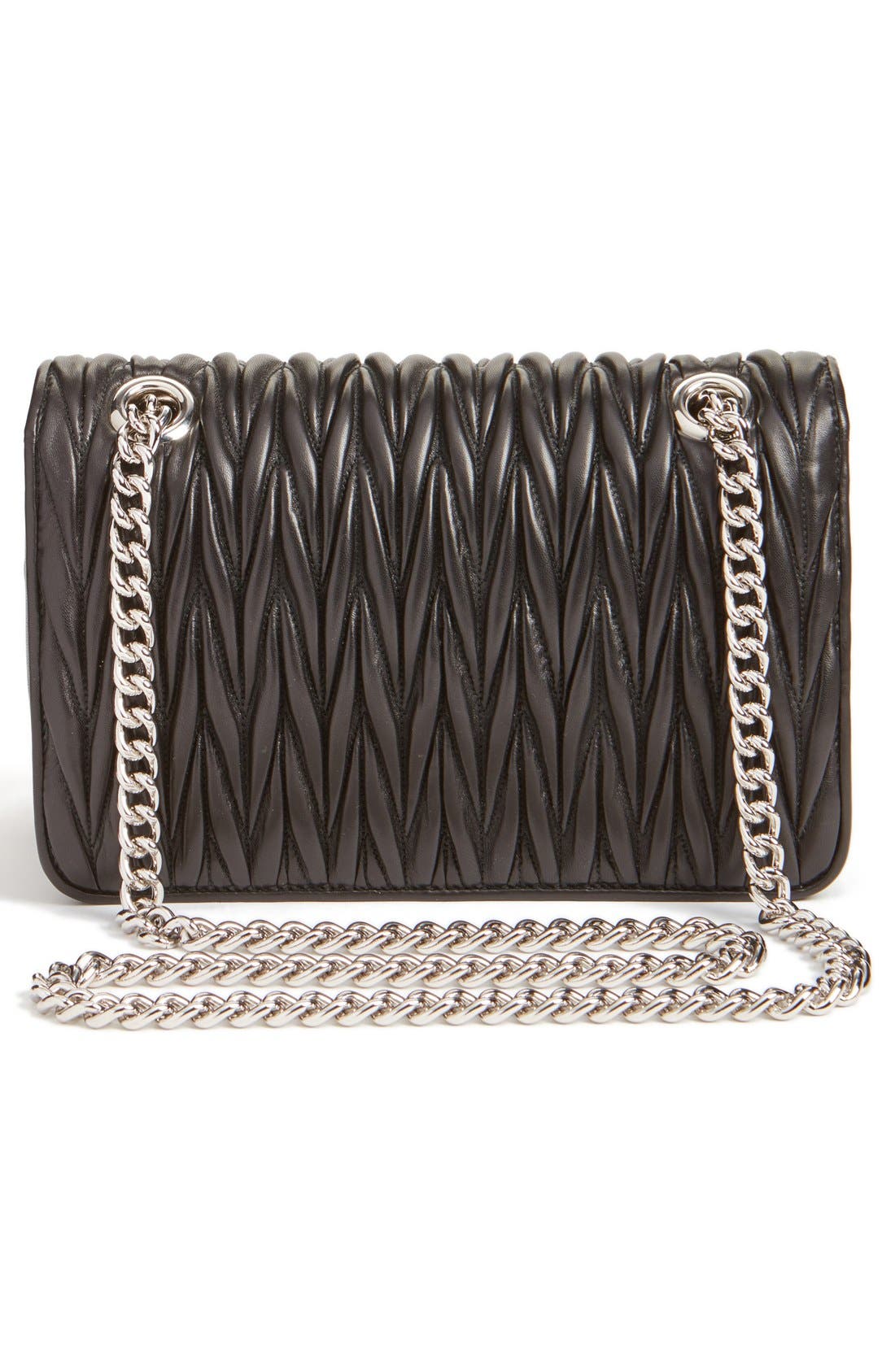 Miu Miu 'Club' Matelassé Leather Shoulder Bag, Alternate, color, 