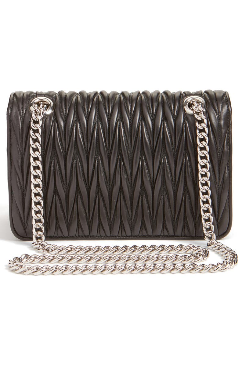 Miu Miu 'Club' Matelassé Leather Shoulder Bag, Alternate, color,