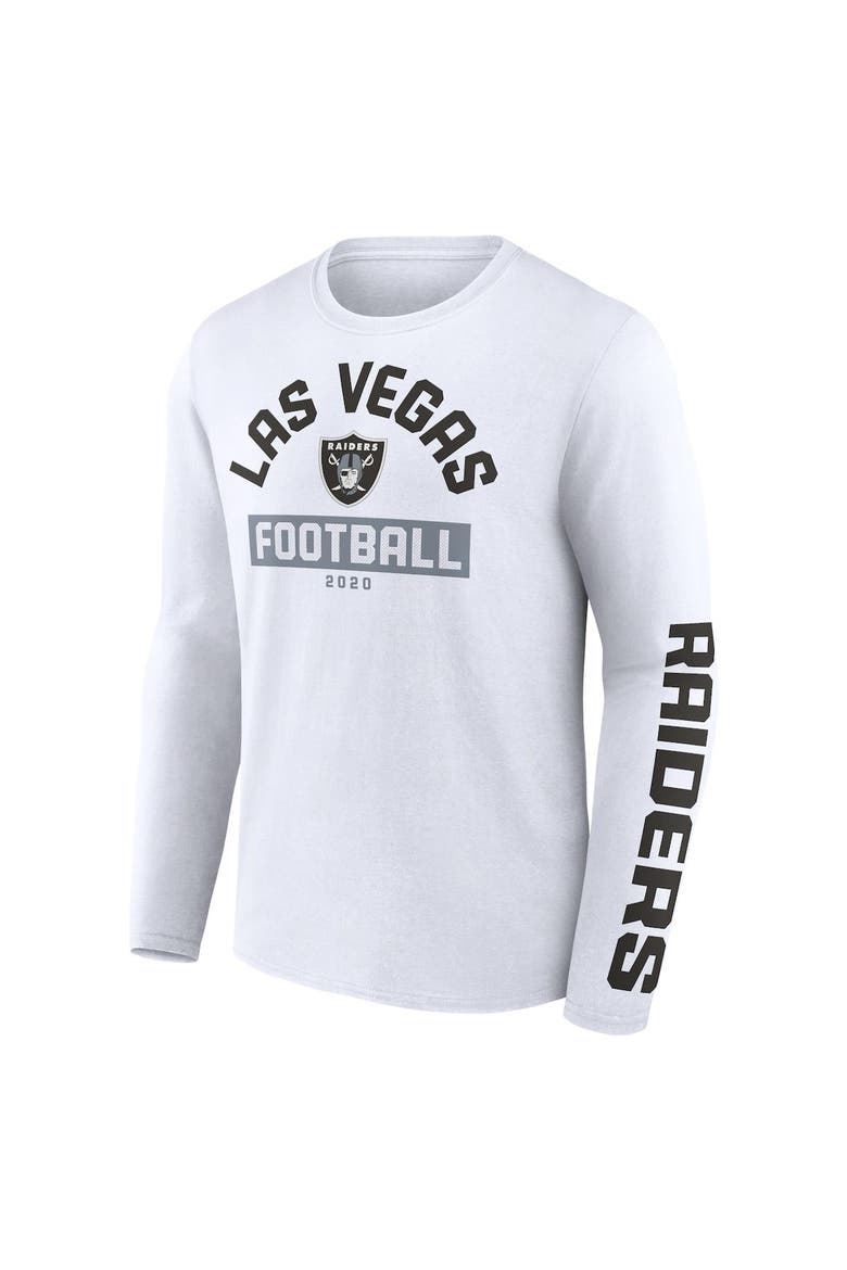 Men's Fanatics Branded Black/White Las Vegas Raiders Long and Short Sleeve Two-Pack T-Shirt, Alternate, color, Black