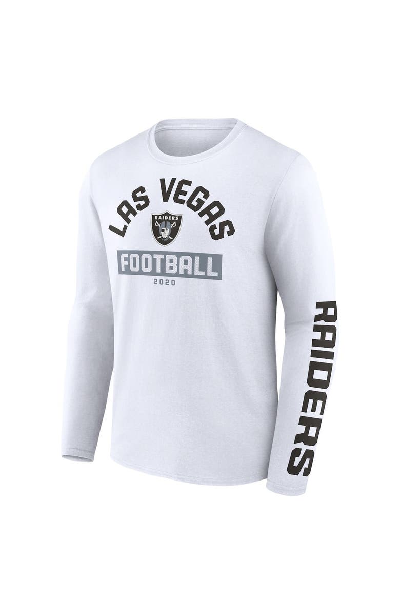 FANATICS Men's Fanatics Branded Black/White Las Vegas Raiders Long and Short Sleeve Two-Pack T-Shirt, Alternate, color, Black