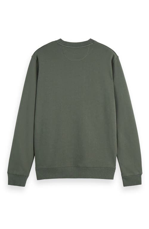 Scotch & Soda Seasonal Core Crewneck Sweatshirt In Green