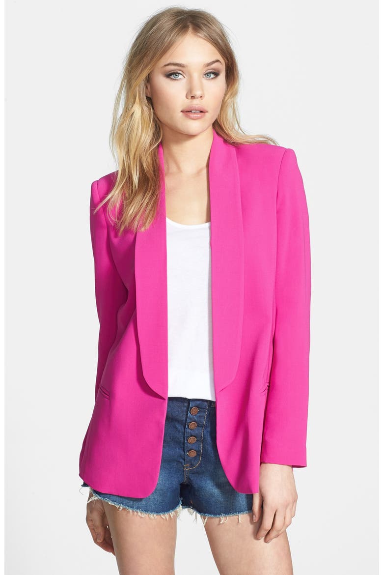 Slouchy Boyfriend Blazer, Main, color, HOT PINK