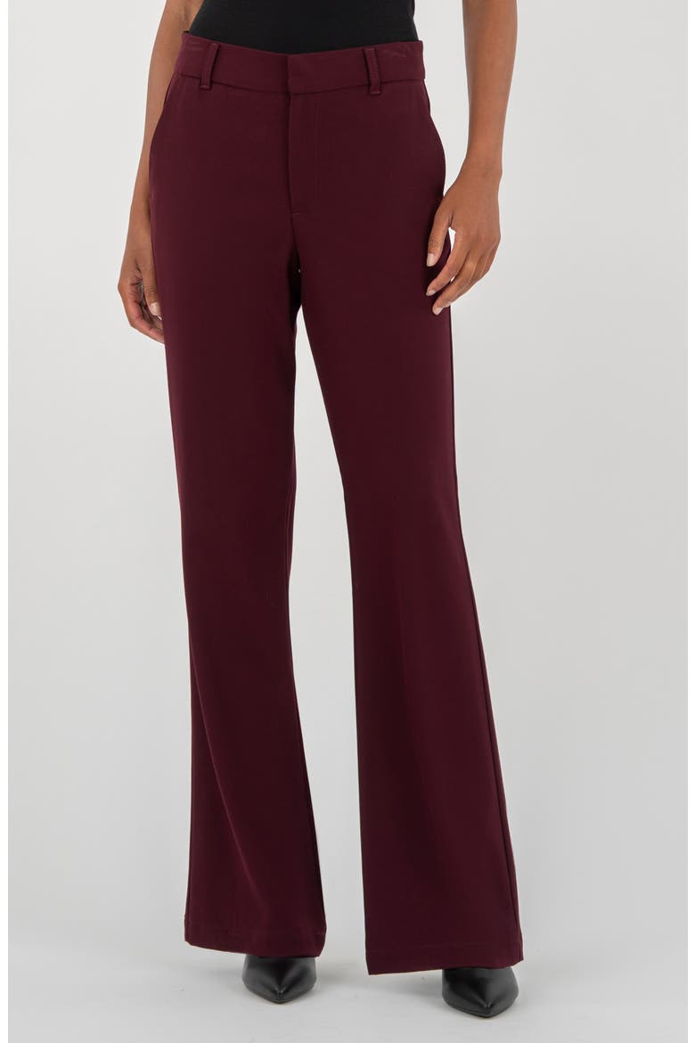 Stella High Waist Flare Pants, Main, color, BORDEAUX