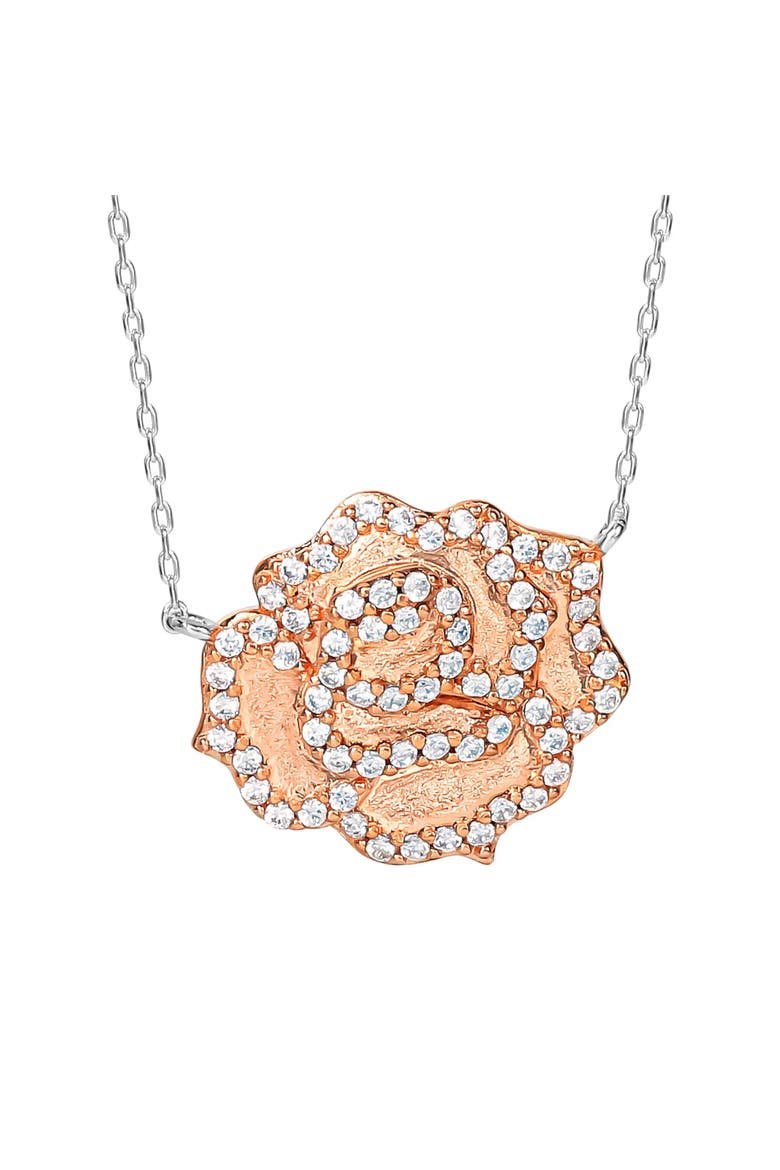 Beauty and the Beast Belle Rose Necklace, 18", Main, color, Rose