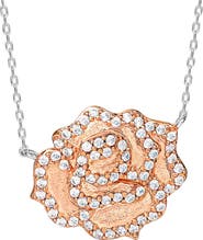 Disney Beauty and the Beast Belle Rose Necklace, 18"