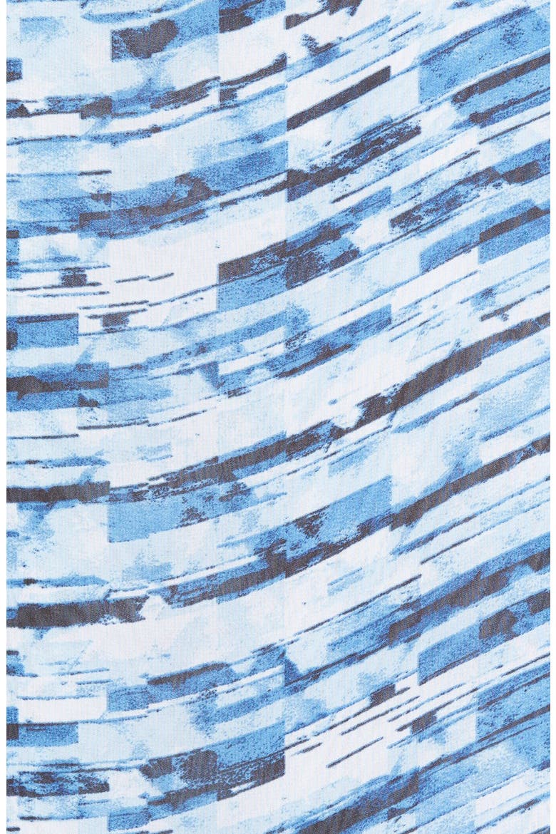 Print Sleeveless Pleat Front Blouse, Alternate, color, CLASSIC BLUE