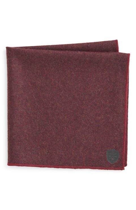 Burgundy Cashmere Pocket Square