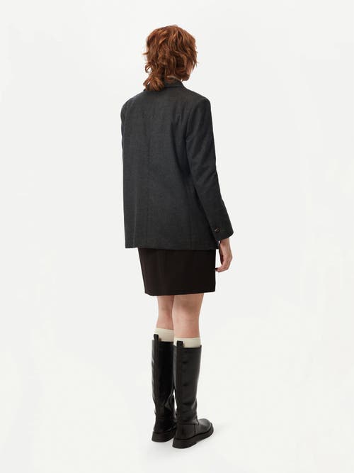 Gobi Mongolian Cashmere Double-breasted Cashmere Blazer In Charcoal