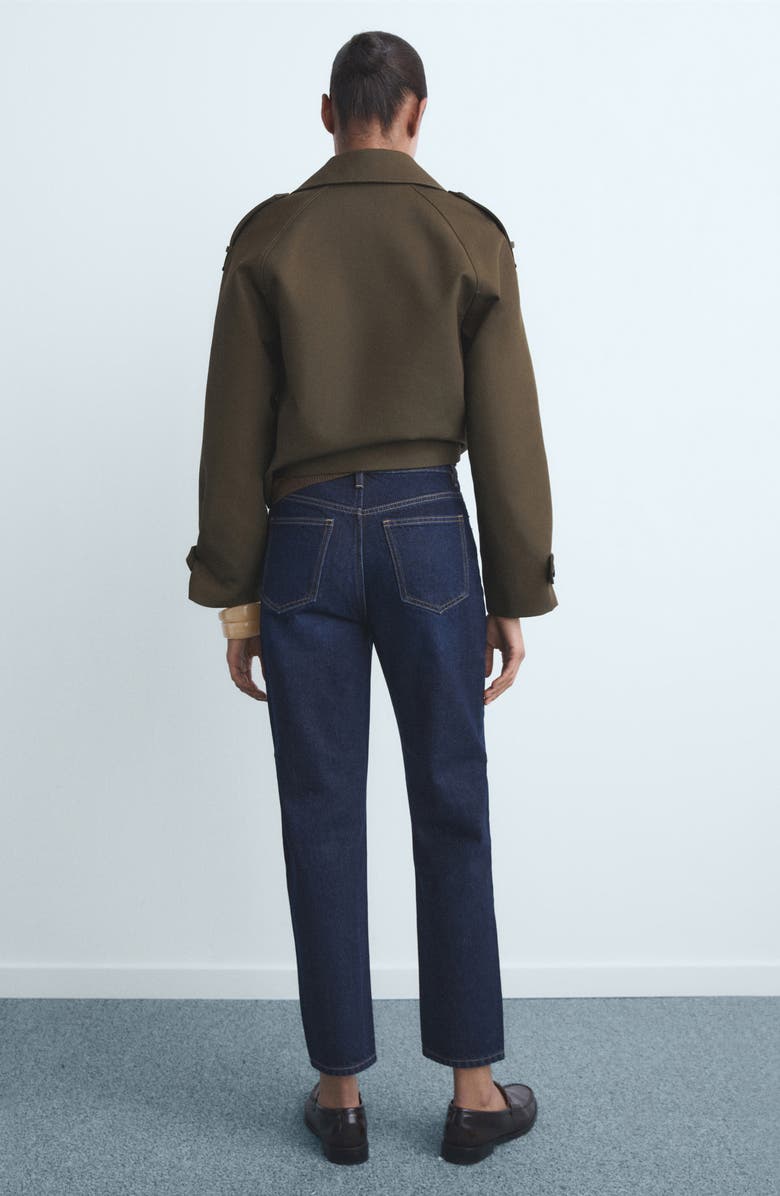 MANGO Crop Mom Jeans, Alternate, color, Dark Blue