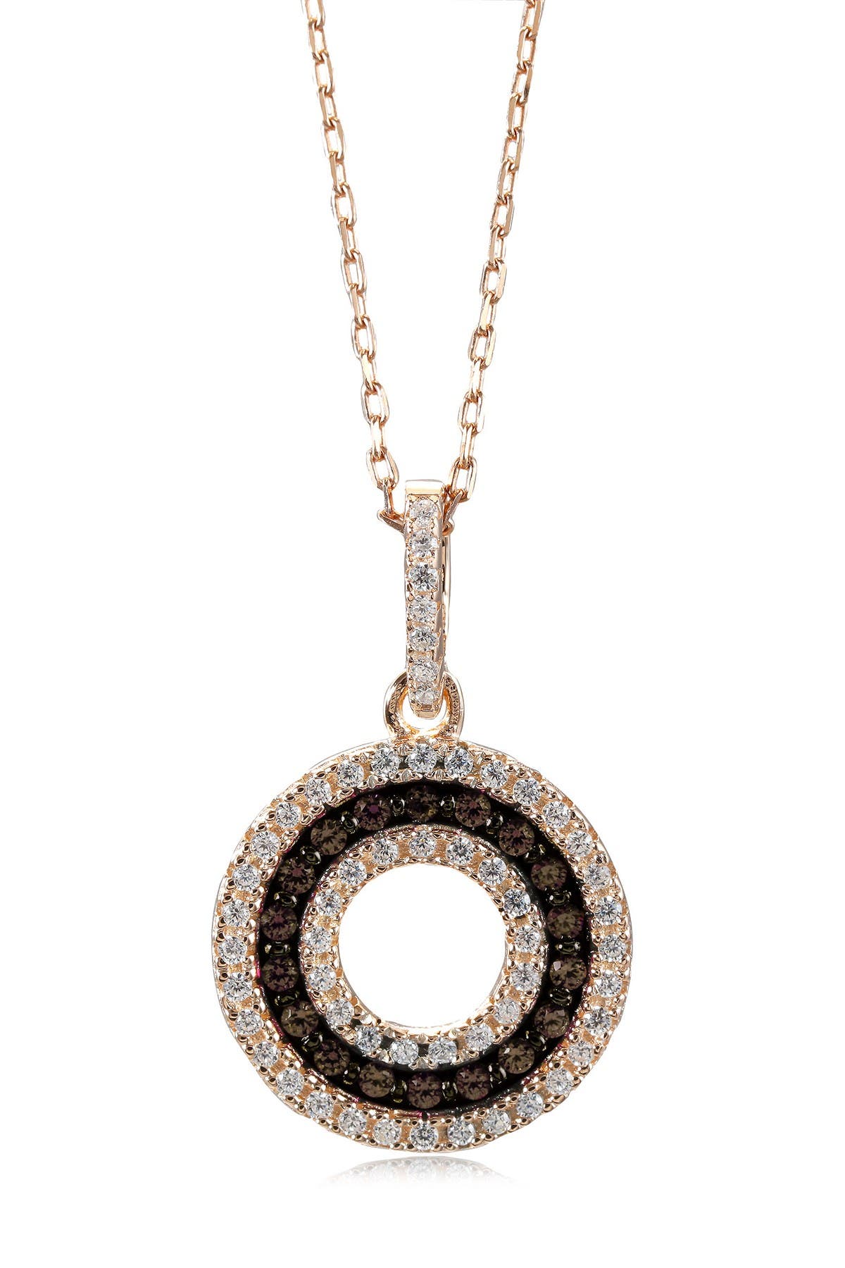 SUZY LEVIAN CZ Circle Pendant Necklace