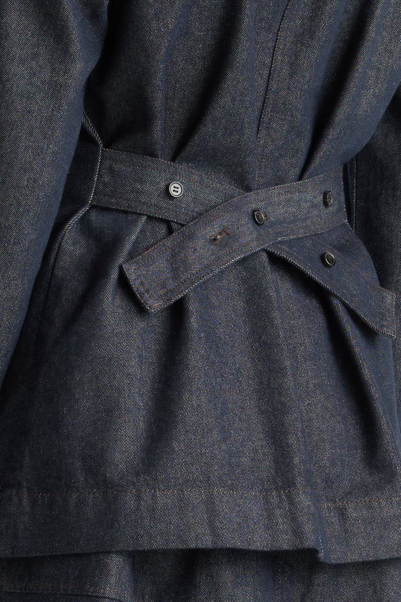 Emerson Cinch-Waist Denim Jacket, Alternate, color, Dark Indigo