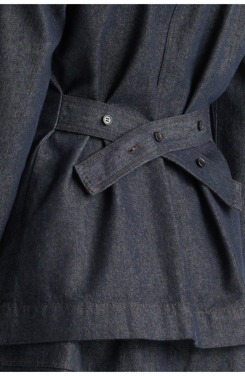 Modern Citizen Emerson Cinch-Waist Denim Jacket, Alternate, color, Dark Indigo