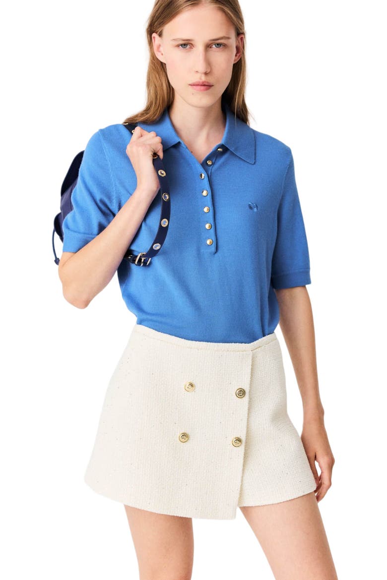 Tweed skort, Main, color, Ecru