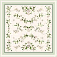 Jessie Zhao New York Lily Garden Double Sided Silk Scarf