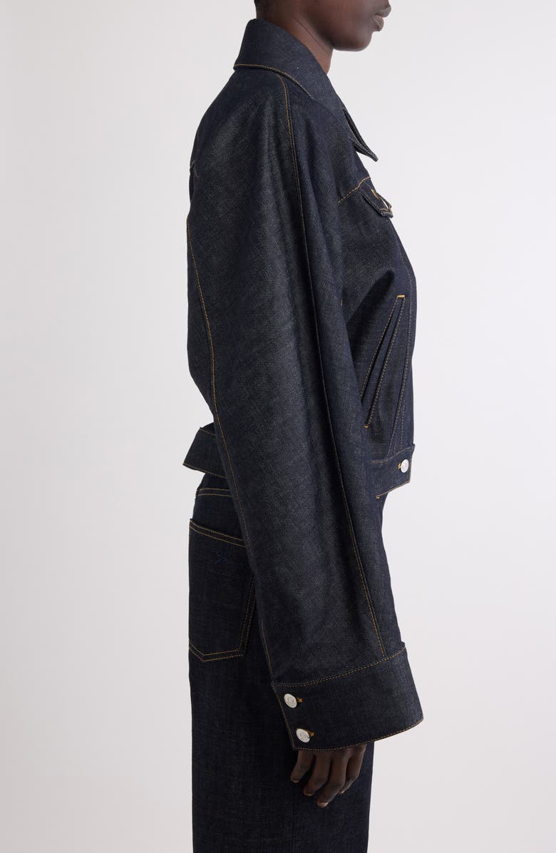 Givenchy Bell Sleeve Denim Jacket, Alternate, color, 
