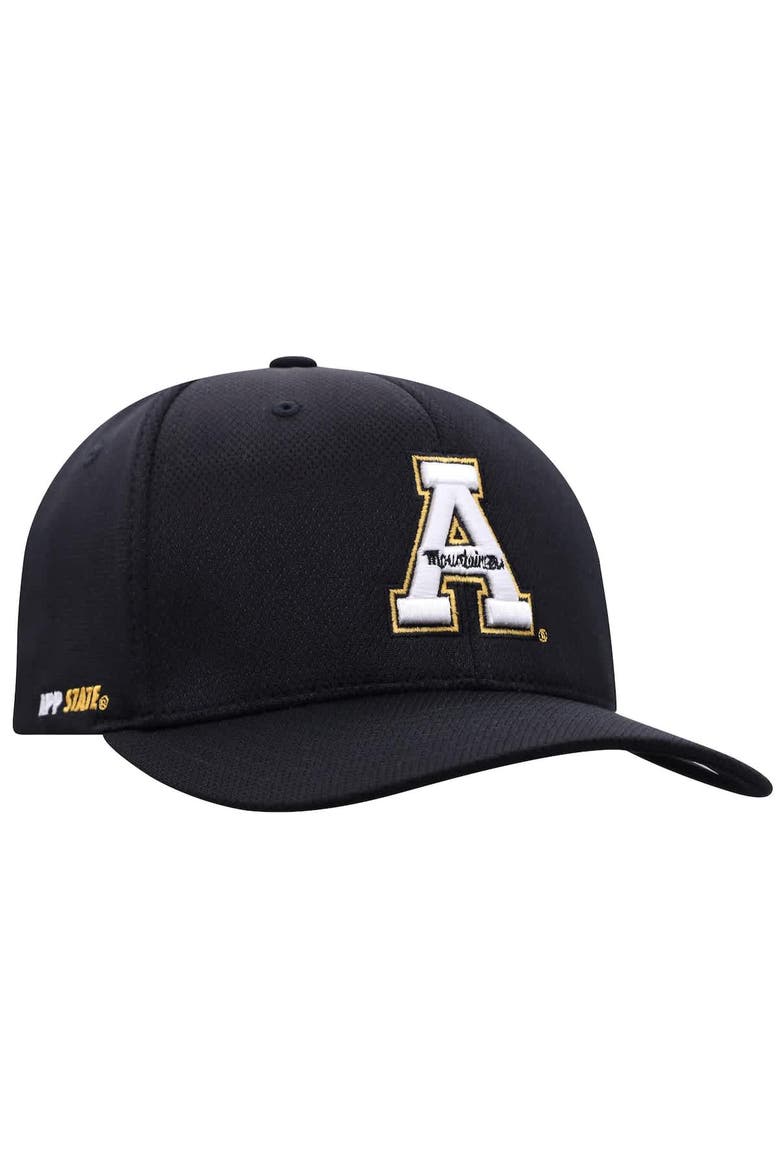 Men's Top of the World Black Appalachian State Mountaineers Reflex Flex Hat, Alternate, color, Black
