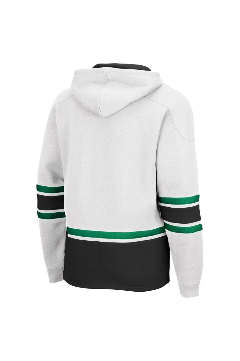 Men's Colosseum White North Dakota Lace Up 3.0 Pullover Hoodie, Alternate, color, White