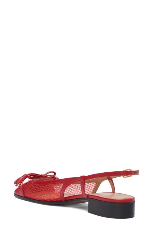 Valentino Garavani Valet Du Roi Slingback Ballet Flat In Red