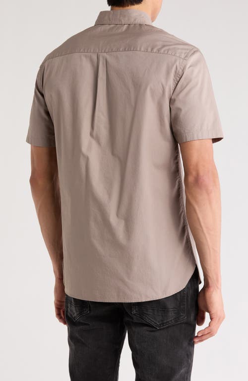 Allsaints Riviera Short Sleeve Button-up Shirt In Chestnut Brown