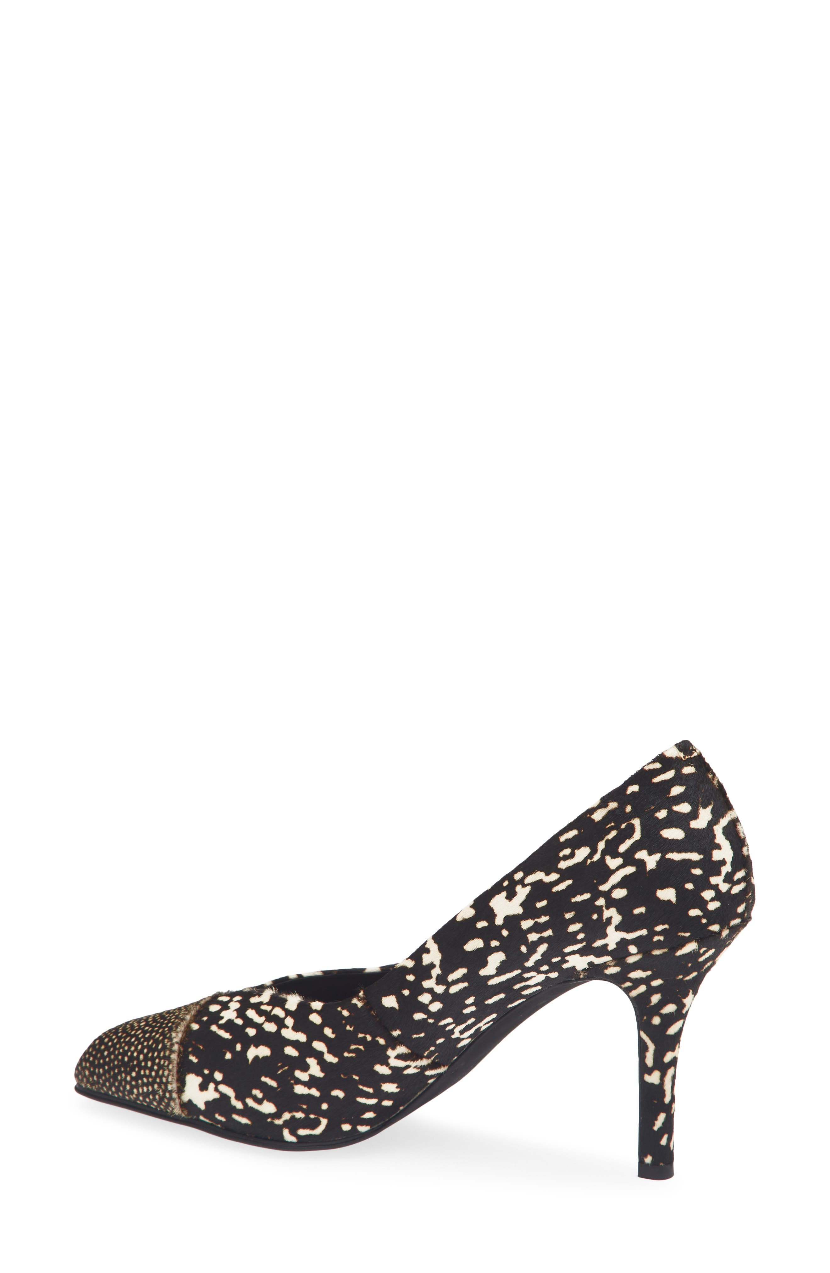 Sound Square Toe Pump, Alternate, color, BLACK WHITE HAIR