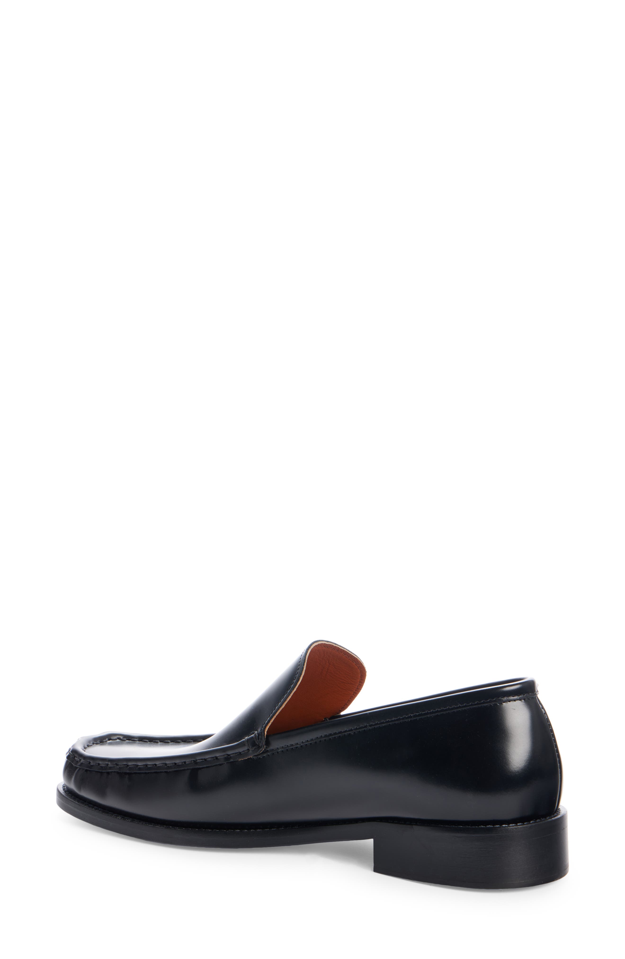 Acne Studios Moc Toe Loafer, Alternate, color, Black