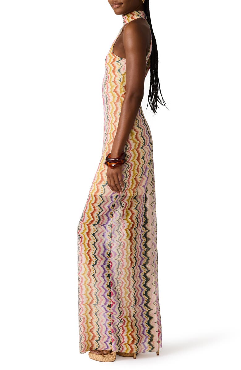 Steve Madden Layra Print Sleeveless Maxi Dress, Alternate, color, Rainbow Vision