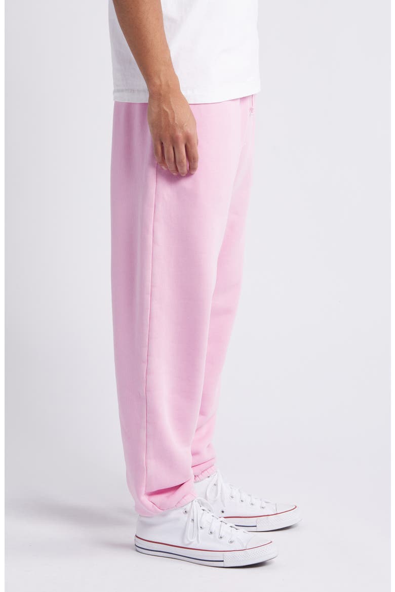 Core Organic Cotton Brushed Terry Sweatpants, Alternate, color, VINTAGE PINK