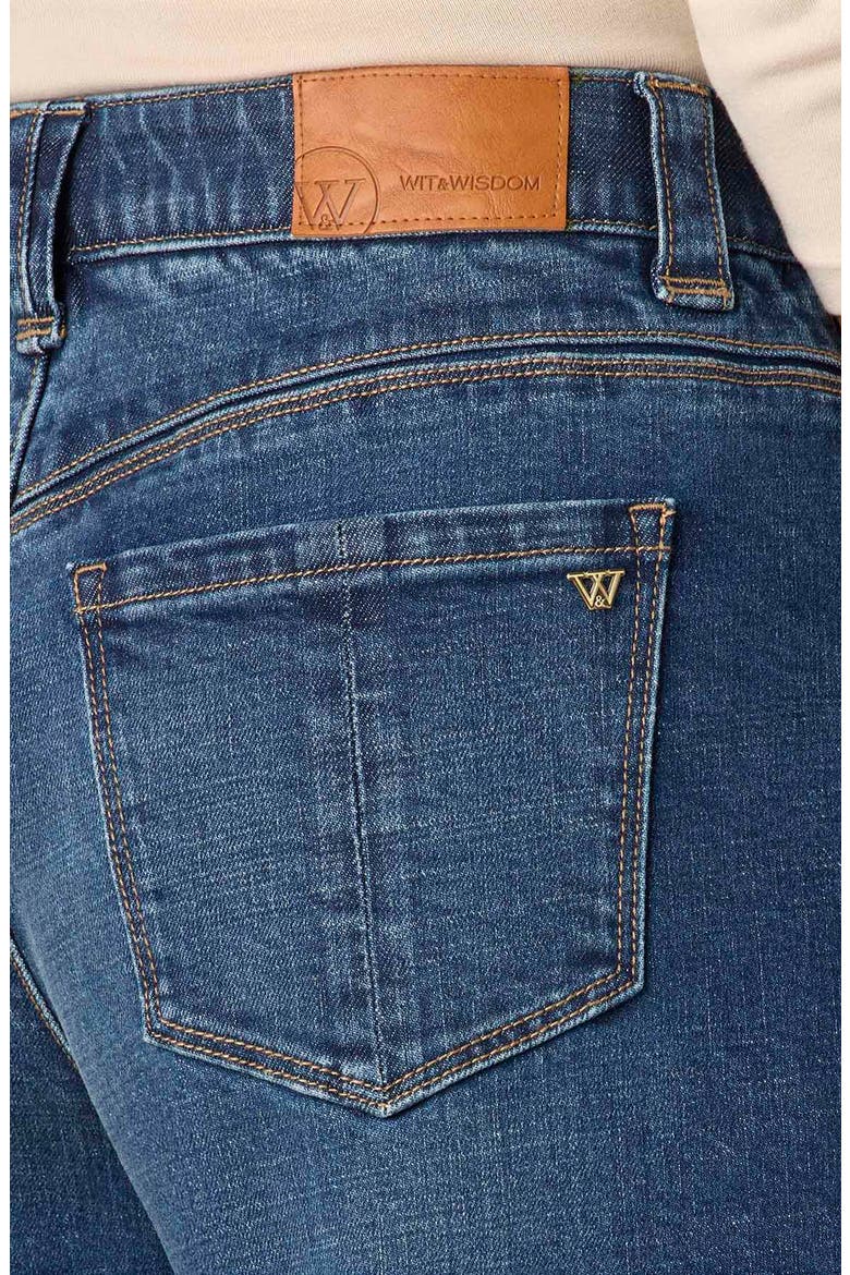 High Waist Straight Leg Jeans, Alternate, color, BLUE