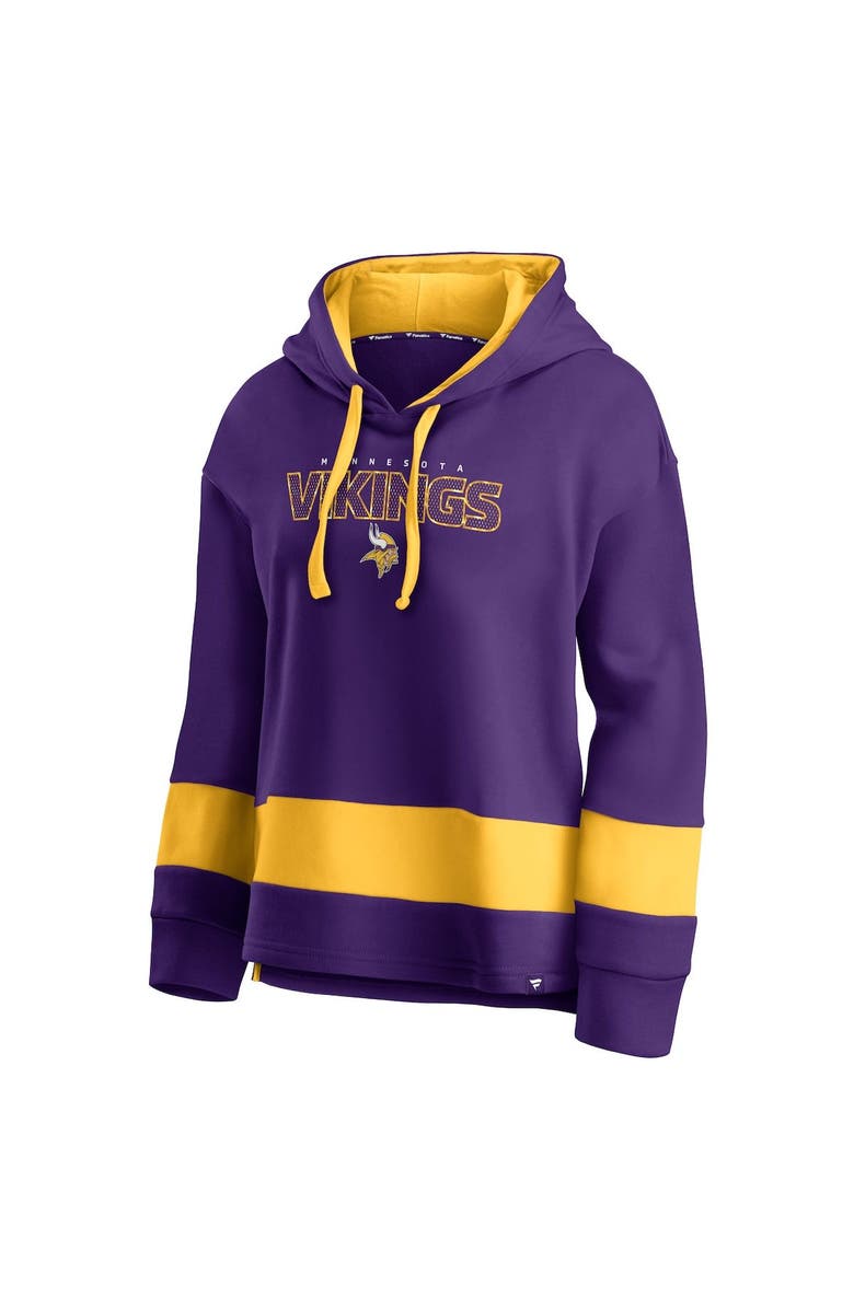 FANATICS Women's Fanatics Branded Purple/Gold Minnesota Vikings Colors of Pride Colorblock Pullover Hoodie, Alternate, color, 