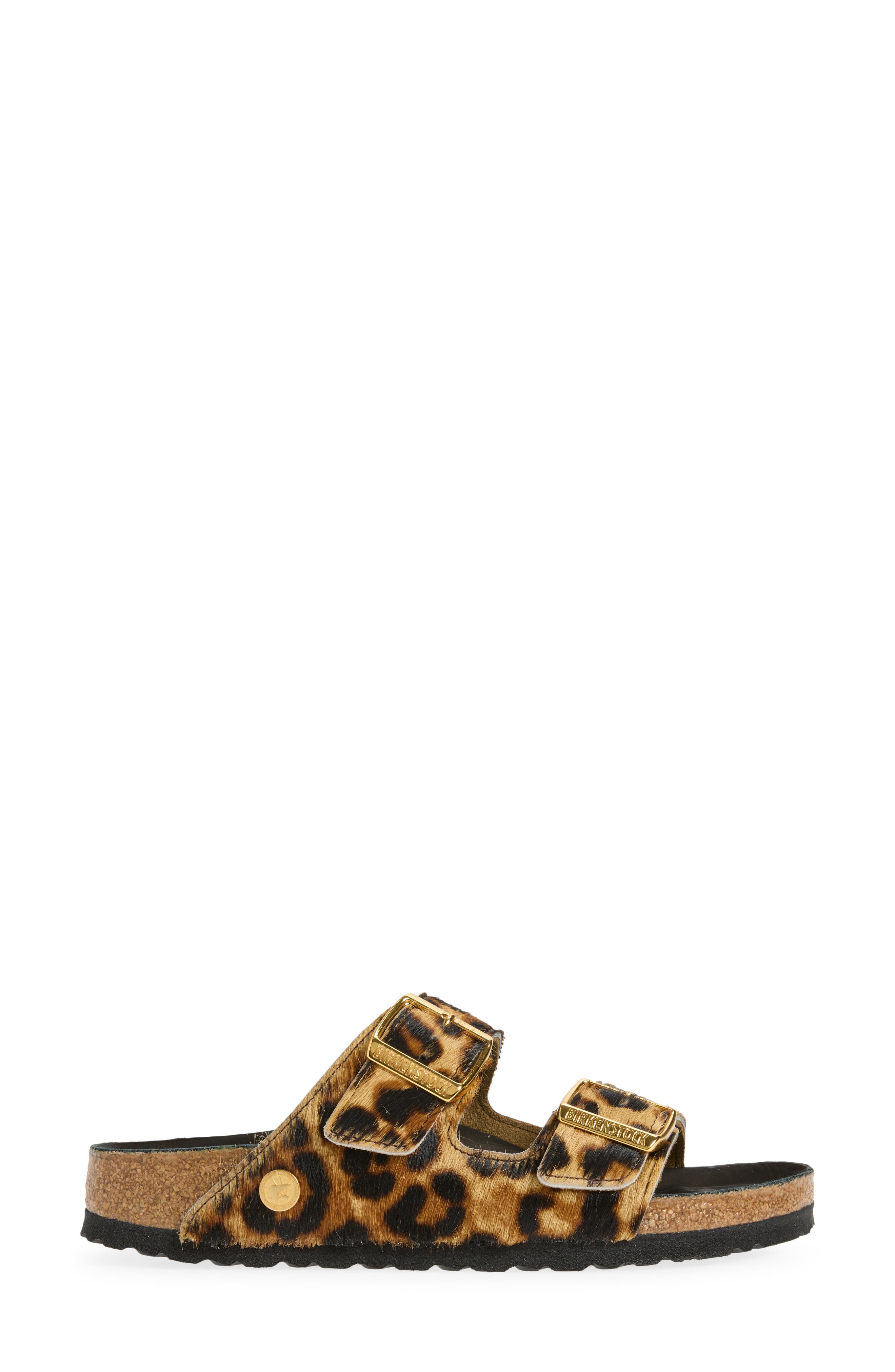 Arizona Genuine Calf Hair Slide Sandal, Alternate, color, LEOPARD