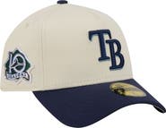 New Era Men's New Era Cream Tampa Bay Rays Chrome A-Frame 59FORTY Fitted Hat