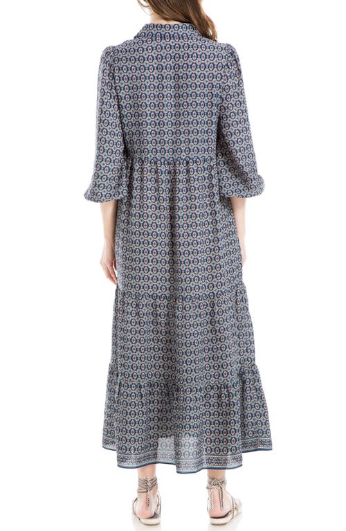 Max Studio Crepe Tiered Maxi Dress In Gray