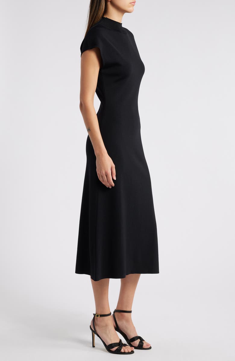 ZOE AND CLAIRE Mock Neck Fitted Midi Sweater Dress, Alternate, color,
