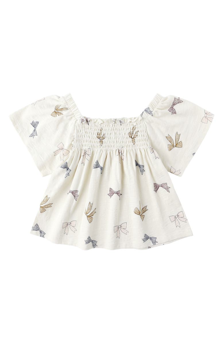 Rylee + Cru Kate Smocked Top, Main, color, Natural