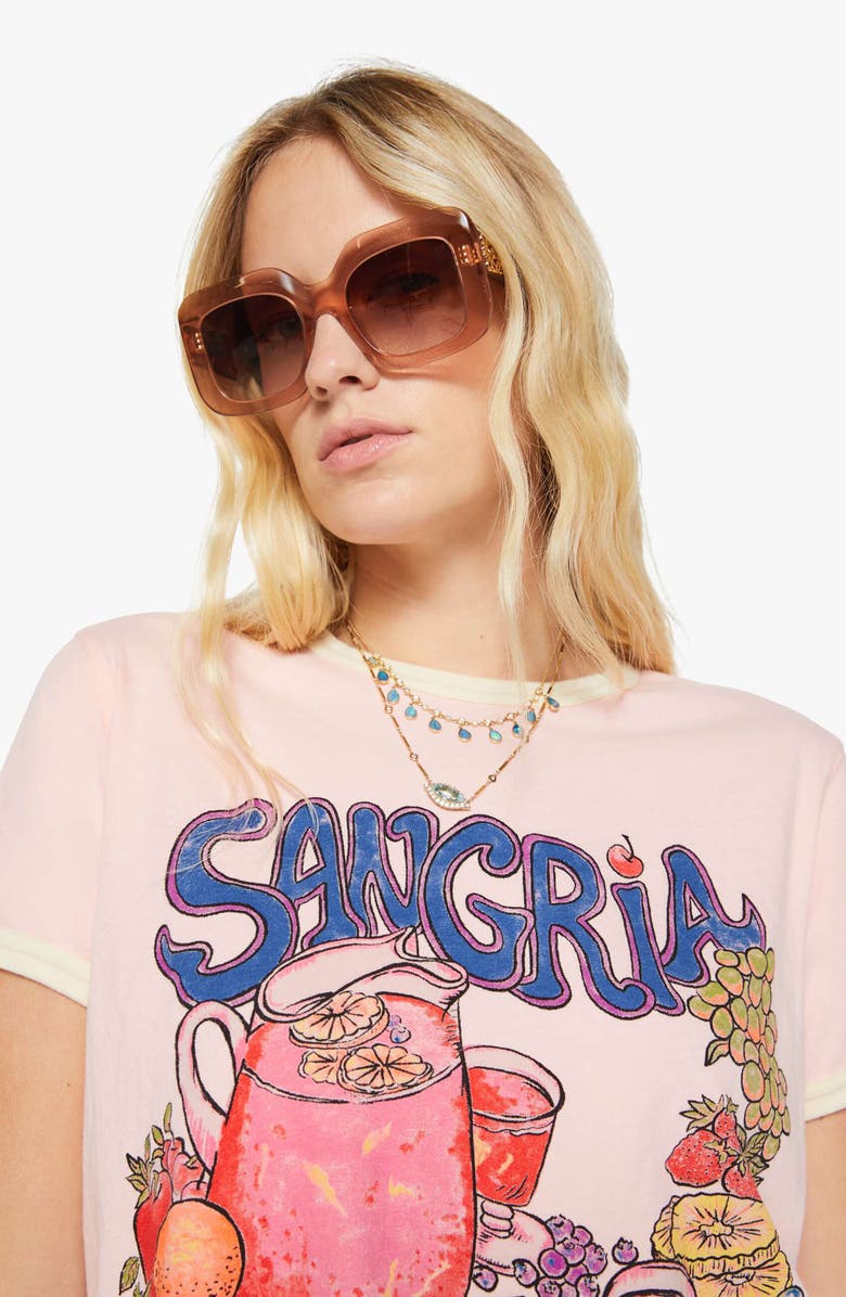 MOTHER The Lil Ringer Graphic T-Shirt, Alternate, color, Sangria