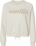 SOFT AS A GRAPE Women's Soft as a Grape Natural New York Yankees Tonal Checkered Sweatshirt
