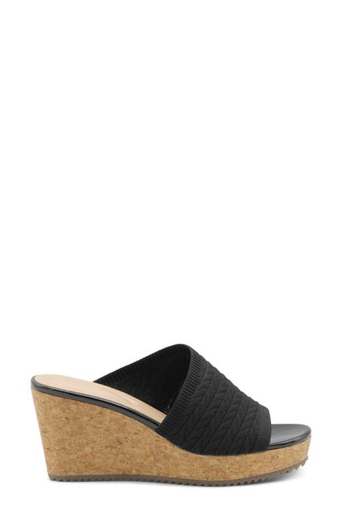 Adrienne Vittadini Cheery Wedge Sandal In Black
