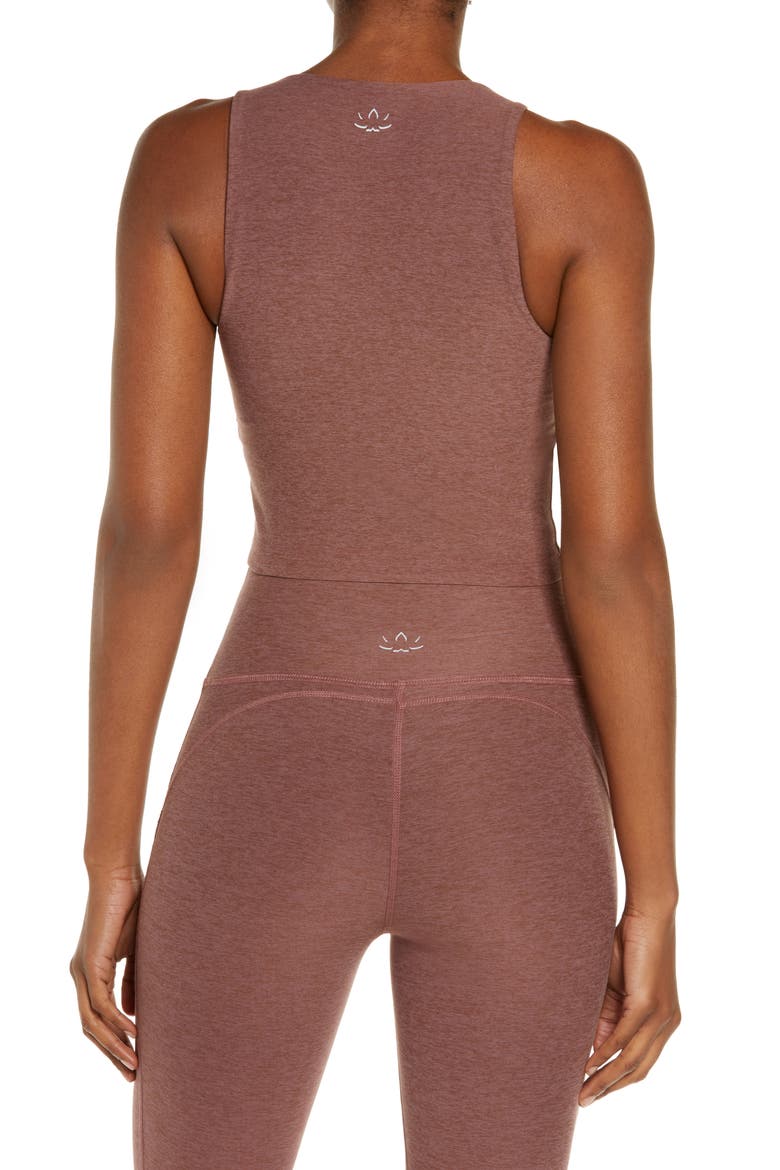 Space Dye Square Neck Crop Tank, Alternate, color, SIENNA BROWN HEATHER