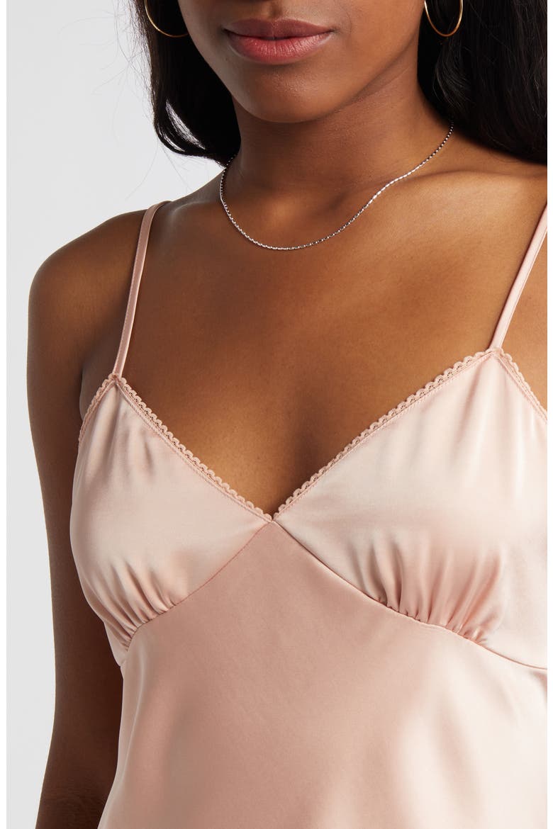 Satin Midi Slipdress, Alternate, color, PINK ROSECLOUD