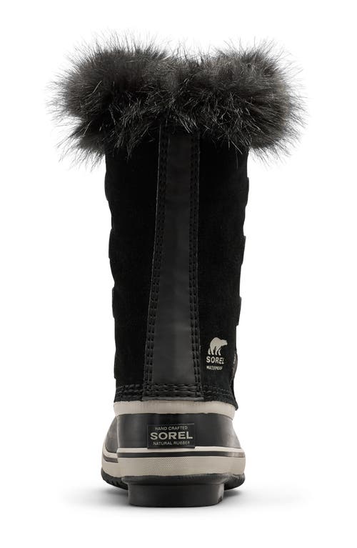 Sorel Kids' Joan Of Arc Waterproof Duck Boot In Black/dove