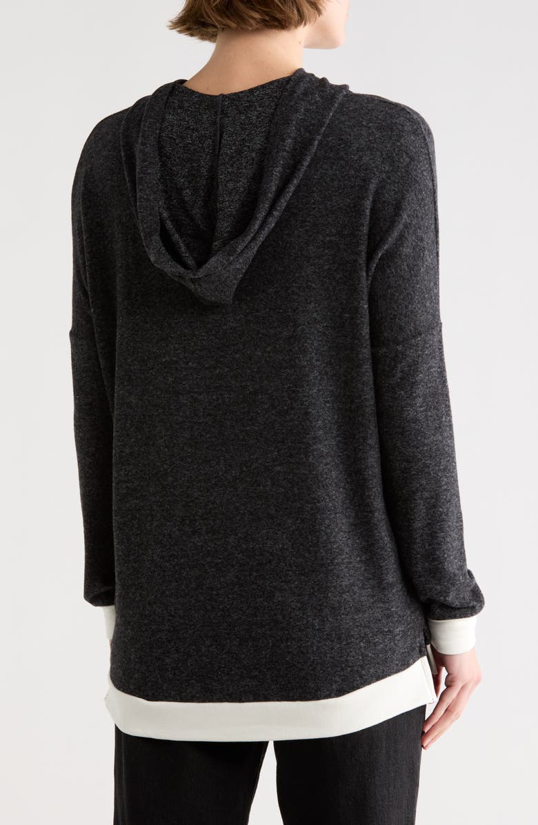 GO COUTURE High-Low Hoodie, Alternate, color, Dark Dull Gray