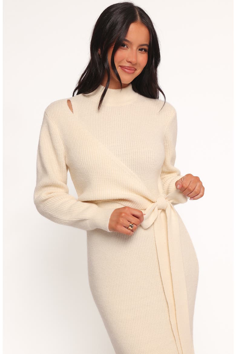 Aerin Long Sleeve Knit Dress, Alternate, color, CREAM