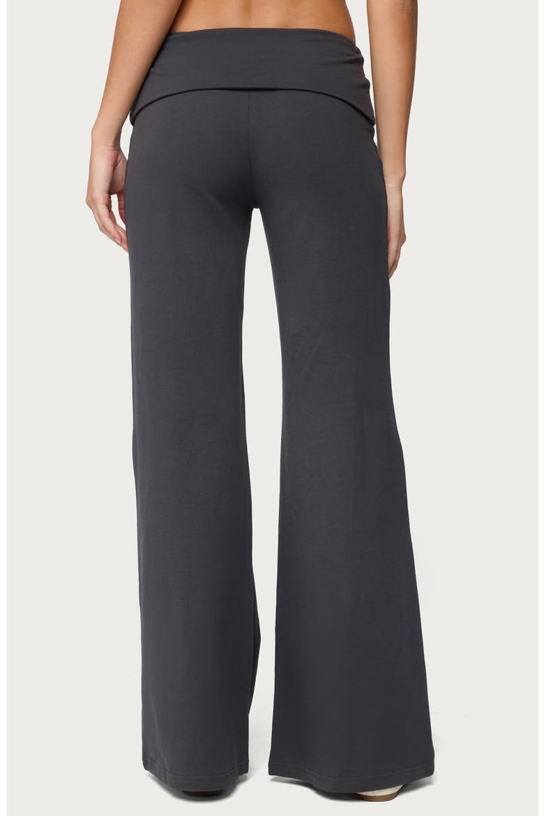 Wide Leg Foldover Pants, Alternate, color, DARK-GRAY
