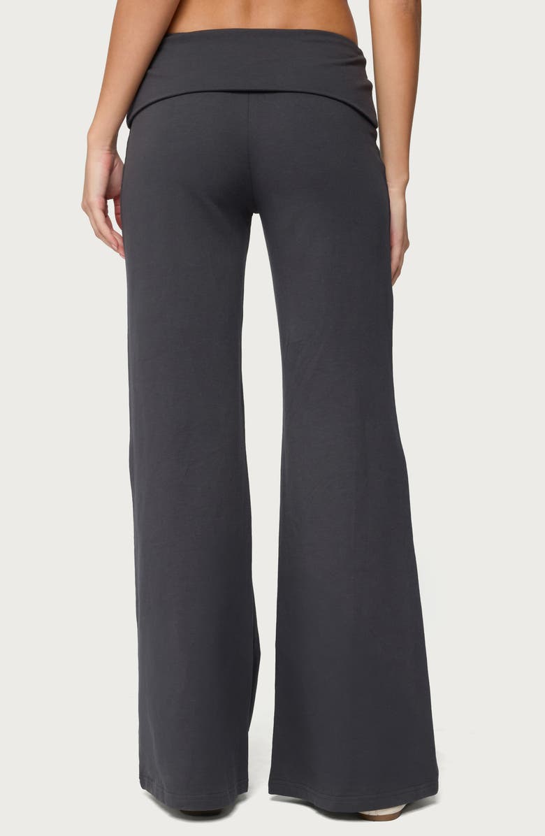EDIKTED Wide Leg Foldover Pants, Alternate, color, 
