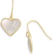 ARGENTO VIVO Mother-of-Pearl Coin Heart Drop Earrings