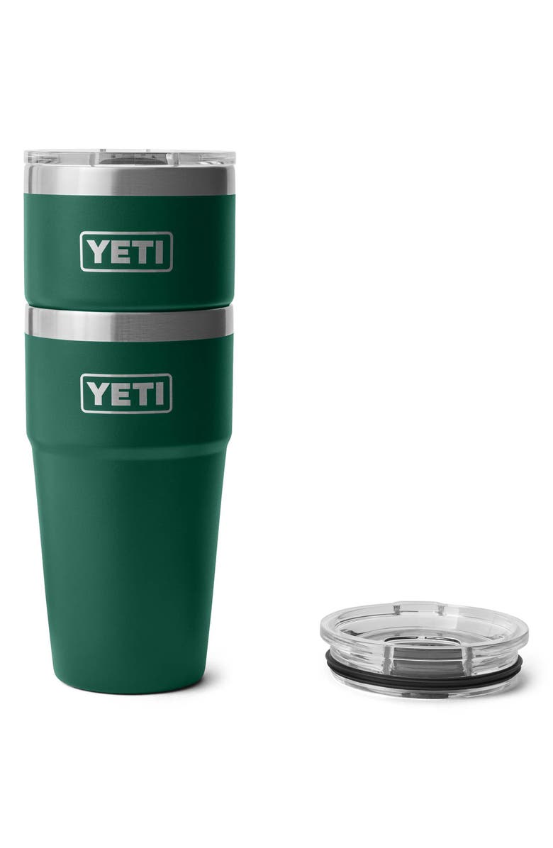 YETI Rambler 20-Ounce Stackable Cup, Alternate, color, Black Forest Green