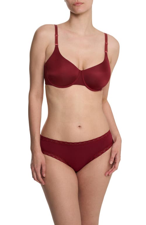 Natori Liquid Smooth Scoop T-shirt Bra In Red