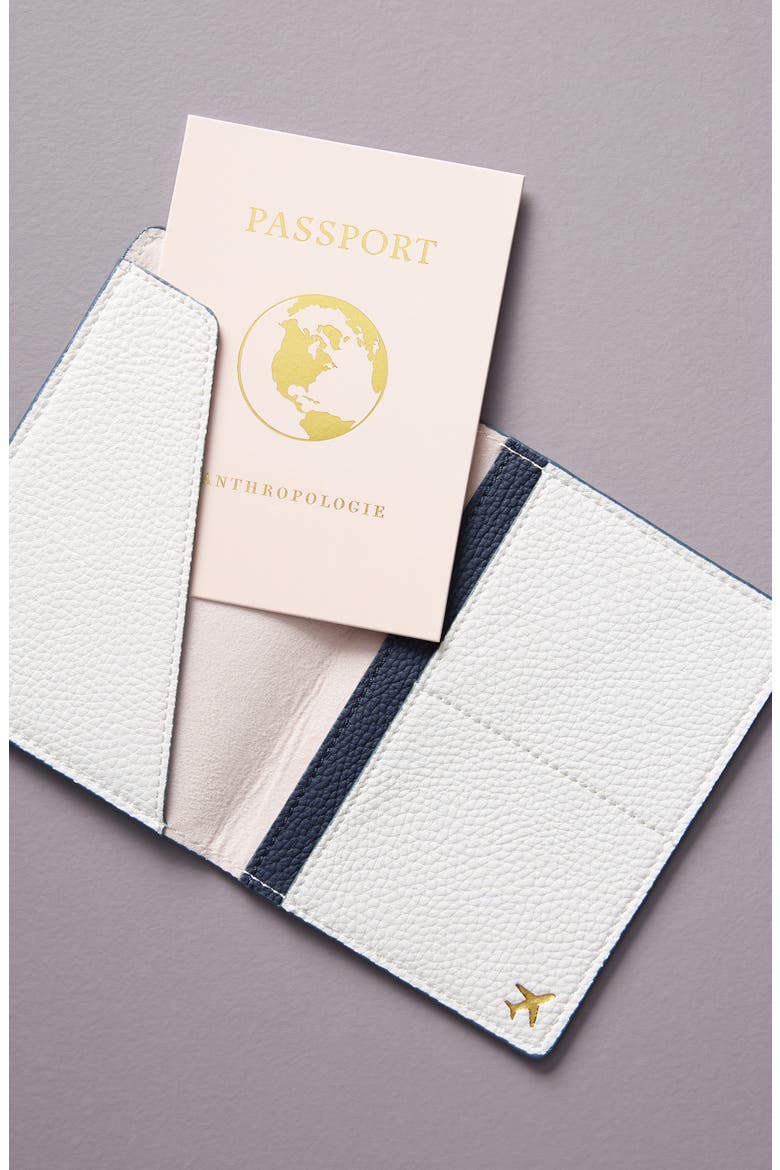 Anthropologie Au Revoir Passport Holder, Alternate, color, WHITE