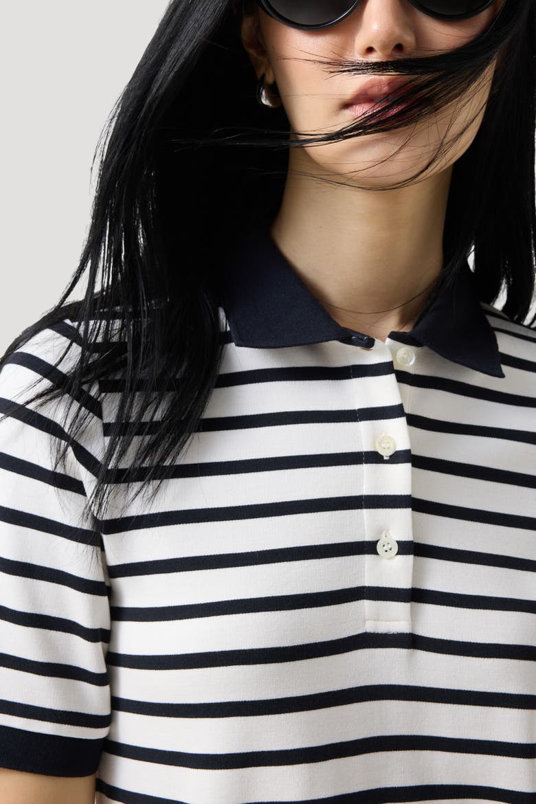 Polo Shirt Rea, Alternate, color, Black/white