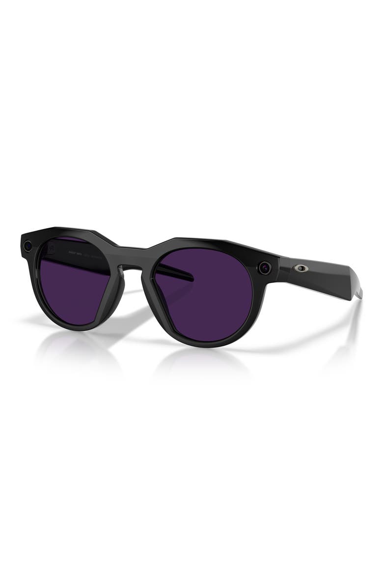HSTN 51mm Round Transitions Sunglasses, Alternate, color, BLACK / TRANSITIONS AMETHYST